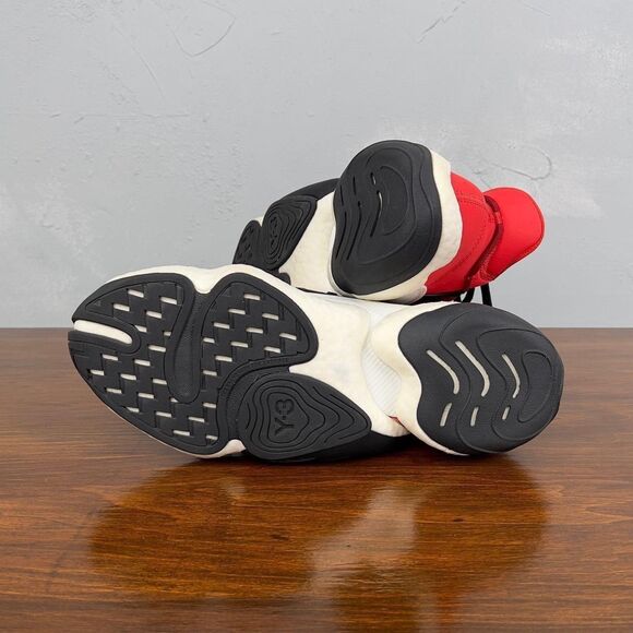 Y-3 Adidas Yohji Yamamoto BYW BBall Black Red White Sneakers BC0338 Men's 10.5 - Picture 7 of 8